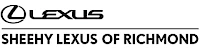 The image shows the Lexus logo with the text: &ldquo;SHEEHY LEXUS OF RICHMOND&rdquo; beneath it. Top it at 140 characters, always ending the sentence.